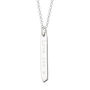 Engraved Vertical Bar Sterling Silver Necklace, thumbnail 7 of 8