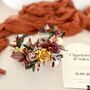 Autumnal Flower Crown Bridal Headband, thumbnail 1 of 10