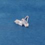 April Diamond Birthstone Baguette Stud Earrings, thumbnail 3 of 7