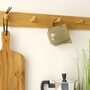 Solid Oak Shaker Style Peg Kitchen Rail Or Coat Rack, thumbnail 5 of 9