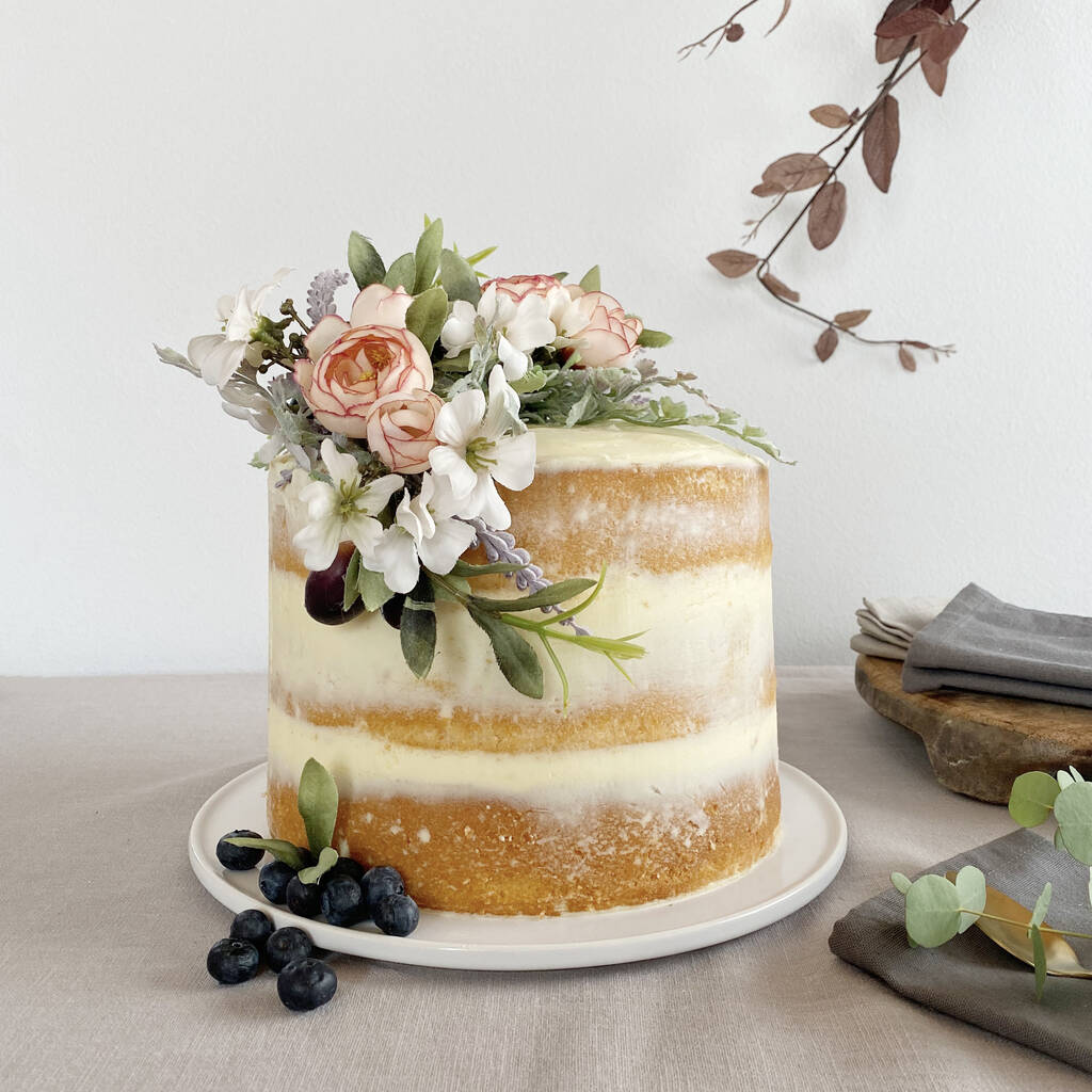 Faux Floral Cake Decorations By The Letter Loft