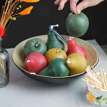 Fruit Shaped Coloured And Scented Pillar Candles, 5 of 8