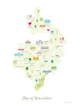 Personalised Warwickshire Map: Add Favourite Places, 3 of 3