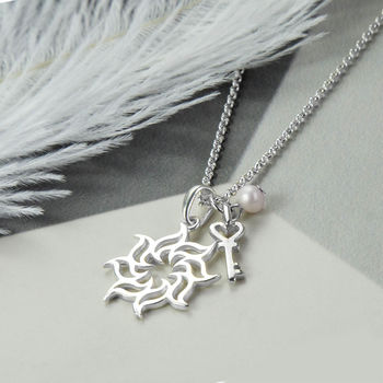 Sterling Silver Fire Star Necklace, 3 of 5