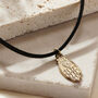 Large Hamsa Hand Leather Cord Necklace, thumbnail 1 of 6