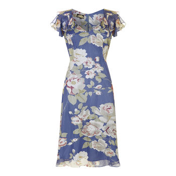 Garden Party Silk Dress With Ruffle Detail, 2 of 6