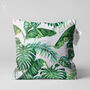 Green Tropical Leaves Cushion Cover, thumbnail 1 of 7
