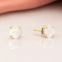 Mini 9ct Yellow Gold Opal Stud Earrings, thumbnail 1 of 7