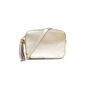 Gold Leather Crossbody Bag, thumbnail 1 of 6