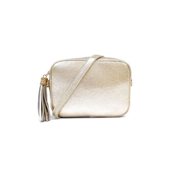 Gold Leather Cross Body Bag By Apatchy | notonthehighstreet.com