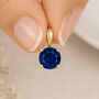 Personalised 9ct Yellow Gold Sapphire Pendant Necklace: September Birthstone Gift – 5mm, thumbnail 1 of 11