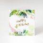 Floral Happy Birthday Card, thumbnail 2 of 2