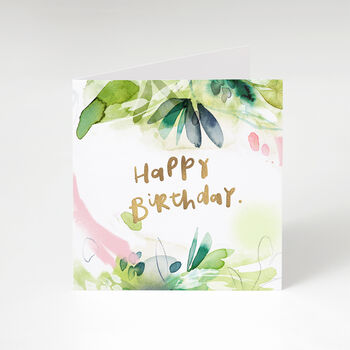 Floral Happy Birthday Card, 2 of 2