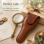 25cm Bronze Magnifying Glass With Leather Case, thumbnail 9 of 12