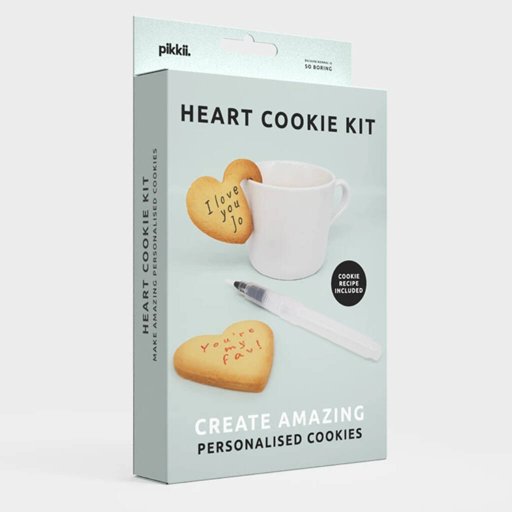 Personalised Heart Cookie Making Kit By all things Brighton beautiful