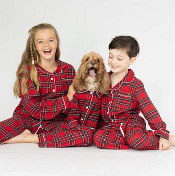 Personalised Matching Tartan Brushed Cotton Family Christmas Pyjamas *Offer*, 3 of 12