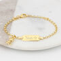 Personalised 18ct Gold Plated Christening Bracelet, thumbnail 1 of 5