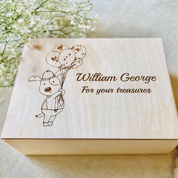 Personalised Children's Wooden Keepsake Box, 2 of 3