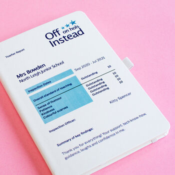 Personalised Report Style Notebook For Teacher, 5 of 7