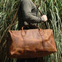Genuine Leather Holdall Luggage, thumbnail 1 of 12
