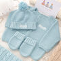 First Birthday Personalised Cardigan And Bobble Hat Set, thumbnail 2 of 12