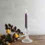 Clear Pressed Harlequin Glass Dinner Candlestick, thumbnail 2 of 9