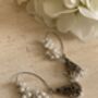 Oxidised Silver Pearl Jhumki Earrings, thumbnail 1 of 4