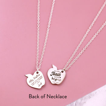 Personalised Teacher Gifts Thank You Necklace, 6 of 9