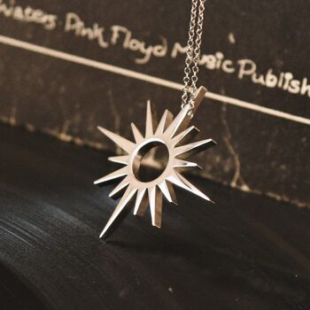 Sun Pendant Stainless Steel Necklace, 2 of 5