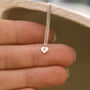 Tiny Heart Personalised Initial Necklace Silver Or Gold, thumbnail 5 of 7