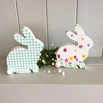 Personalised Wooden Easter Bunny, 2 of 3