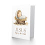 Hope Of The World Baby Jesus In Manger Watercolour Christmas Card, thumbnail 2 of 4