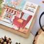 Illustrated Cosy Festive Room Christmas Card, thumbnail 3 of 5