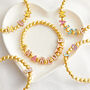 Personalised Gold Ball Colourful Bracelet, thumbnail 1 of 5