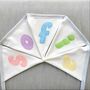 Summer House Bunting Flags, Pastel Rainbow Fabric Bunting, Personalised Name Banner For Child's Bedroom, Decorative Garland, thumbnail 3 of 9