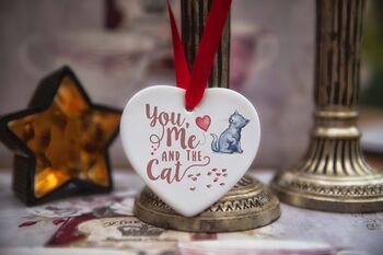 Cat Breed You Me And The Cat Ceramic Heart, 6 of 8
