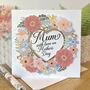 Personalised Mother's Day Floral Cut Out Heart Card, thumbnail 3 of 4