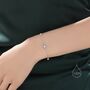 Delicate Moonstone And Cz Bracelet In Sterling Silver, thumbnail 2 of 11