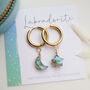 Star And Moon Labradorite Earrings, thumbnail 1 of 8