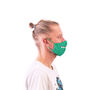 Green Toothy Dinosaur Adult Face Mask, thumbnail 2 of 4