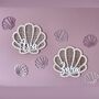 Set Of Six Seashell Shapes For Wall Decor, thumbnail 7 of 9