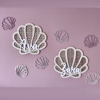 Set Of Six Seashell Shapes For Wall Decor, 7 of 9