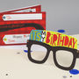 Birthday Boy Birthday Card Glasses For Him, thumbnail 1 of 7