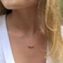 Sterling Silver Chain With Three 14ct Gold Filled Beads, thumbnail 1 of 6