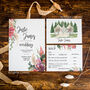 Watercolour Tipi And Wild Flowers Wedding Invitations, thumbnail 3 of 3