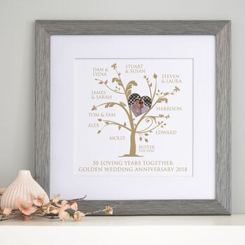 Personalised Golden Anniversary Photo Family Tree, 9 of 11