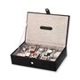 Personalised Jenson Watch Box – Black Leather, thumbnail 1 of 3