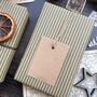 Green Stripe Paper Fibre Wrapping Paper, thumbnail 3 of 6