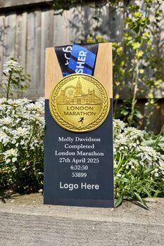 London Marathon Solid Oak Display Stand, 3 of 6