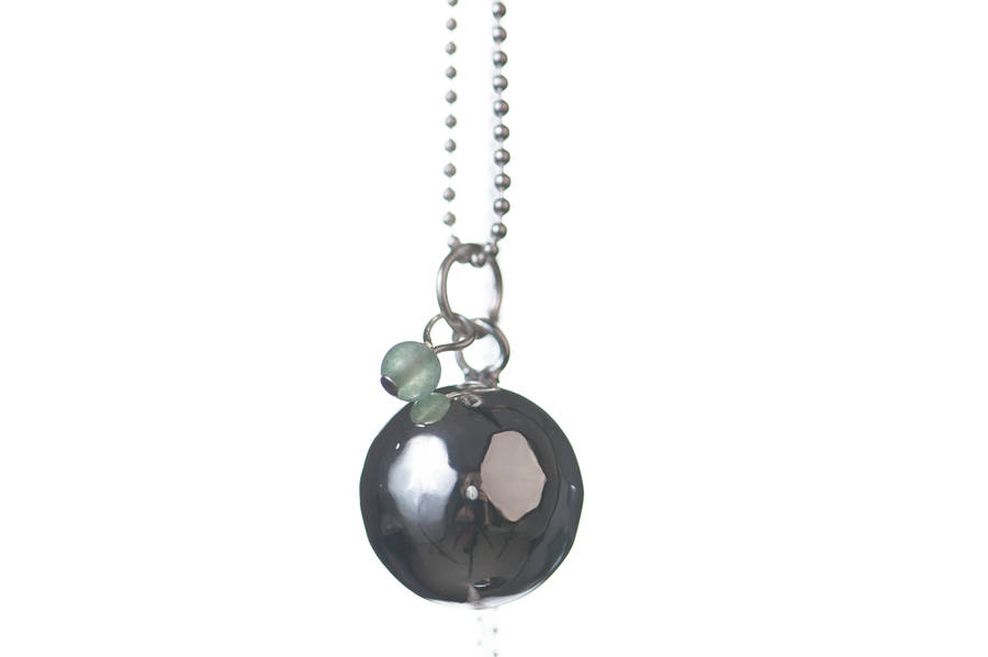 harmony ball pregnancy necklace with jade pearl by the good karma shop ...
